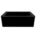European Style Adult Soaking Rectangular Freestanding Acrylic Bath Tub Walkin Bathroom Bathtub