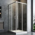 Aluminium Square Shower Room Bathroom Corner Tempered Glass Double Sliding Door Shower Enclosure