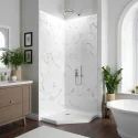 2.8mm Thickness Marble White Acrylic Sheet Bathroom Wall Decor Smooth Surface Waterproof Shower Wall Panel
