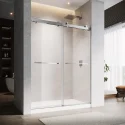 Stock in Usa Durable 10mm Tempered Glass Frameless Straight Bypass Double Sliding Shower Door