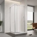 Chrome Aluminum Frame Tempered Glass Square Shower Room Inner Folding Door Corner Shower Enclosure