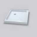 810*810*127mm Double Threshold Corner Drain Non-Slip Texture Surface Square Acrylic Shower Base