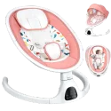 Baby Swings Baby Swing for Infants, Bluetooth Baby Swing newborn with Remote Control, 5 Speeds,5-Point Harness, Portable Baby Swing（Pink）