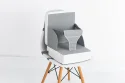 Baby Booster Dining Table Height Seat, Toddler Seat Height Pad, Portable Detachable Adjustable High Chair Height Pad-Gray